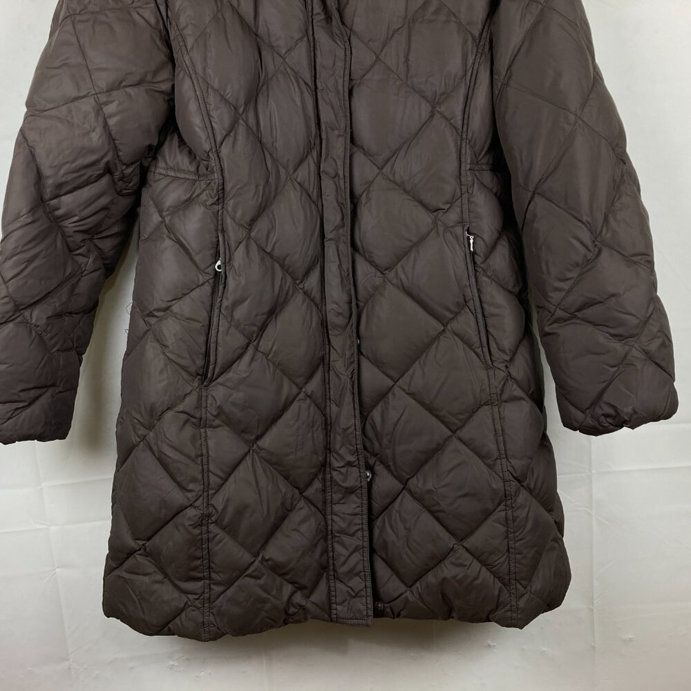 Eddie Bauer Womens L 700 Down Fill Hooded Winter Long Parka Puffer Warm Jacket - Picture 3 of 9